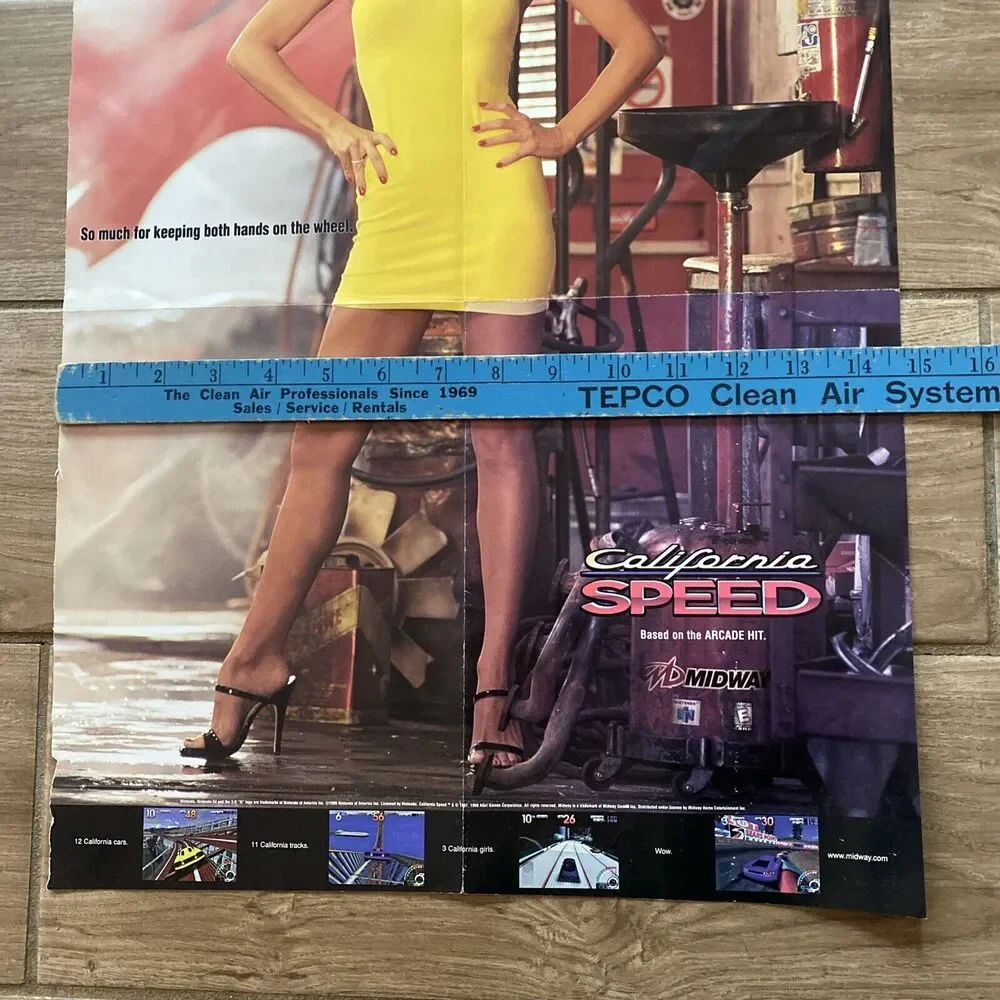 N64 Nintendo 64 CALIFORNIA SPEED “Poster Only” Rare
